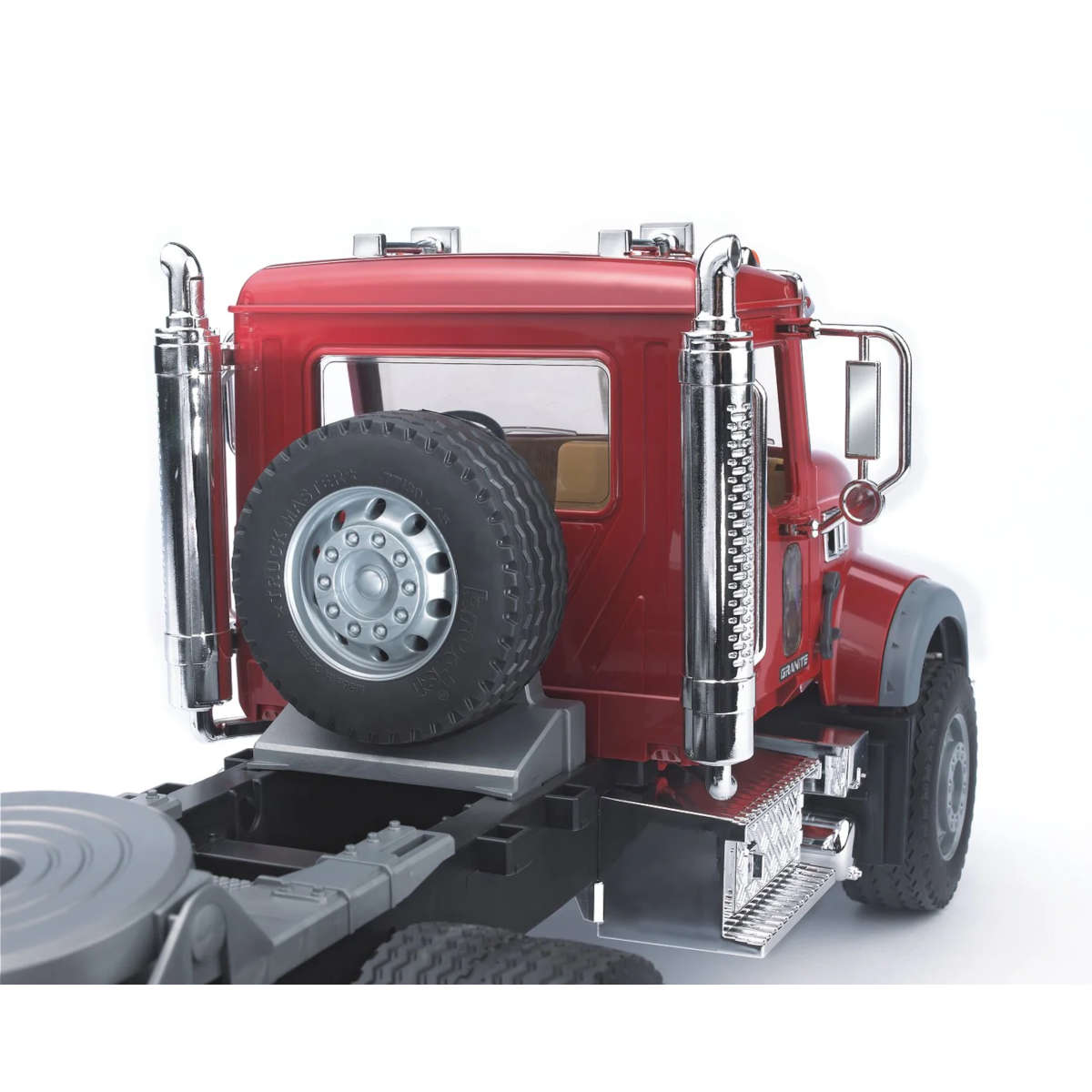 Bruder MACK Granite Flatbed Truck with JCB Loader Backhoe