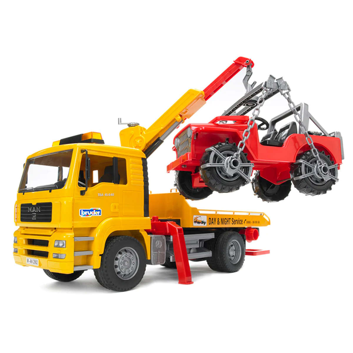 Bruder MAN Breakdown Truck with Cross Country Vehicle