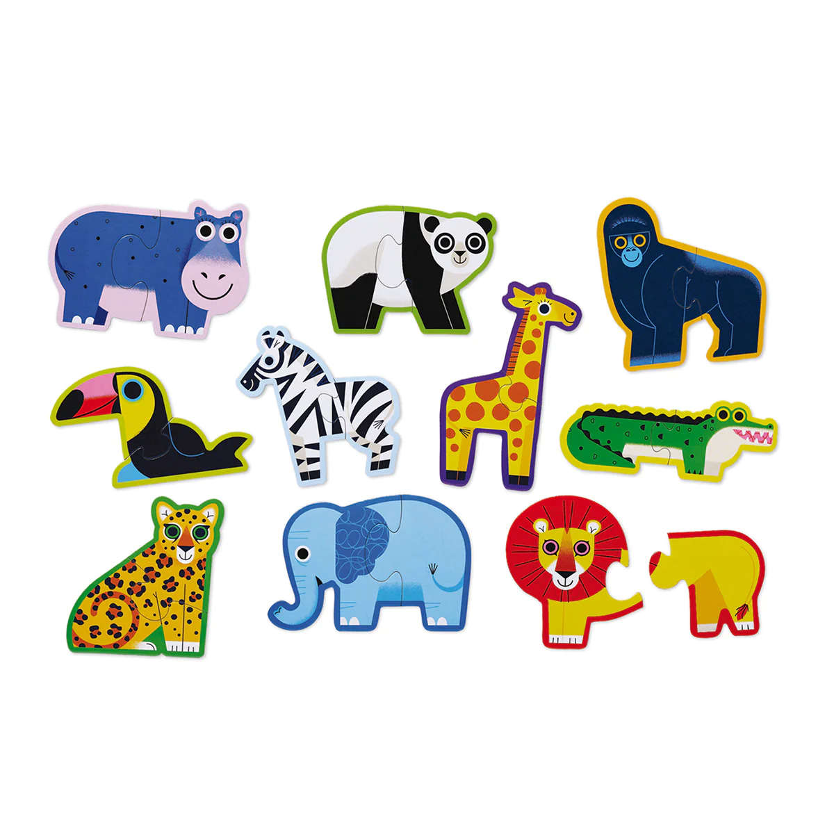 Crocodile Creek Let's Begin 2-Piece Puzzle: Jungle