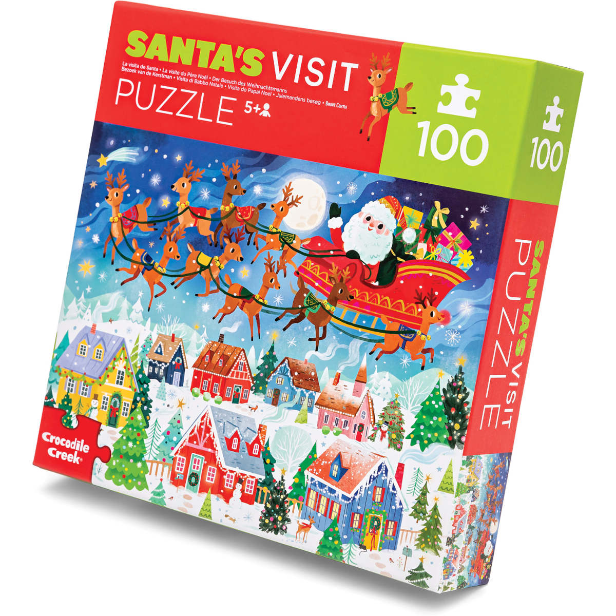 Crocodile Creek Santa's Visit 100pc Puzzle