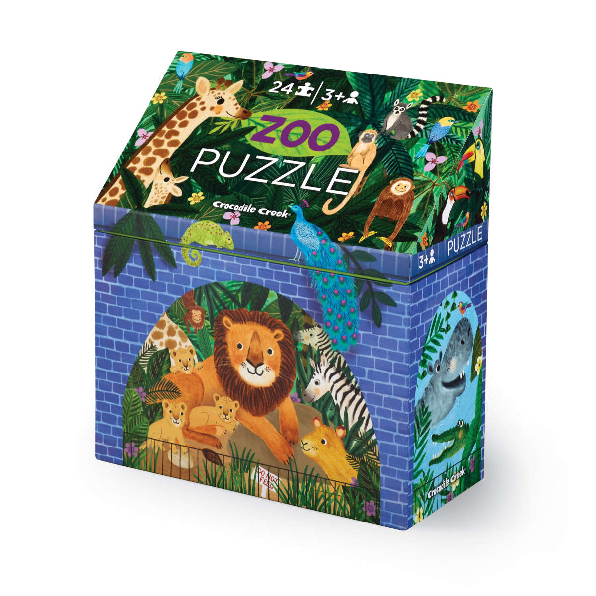 Crocodile Creek Zoo House Puzzle 24 pcs