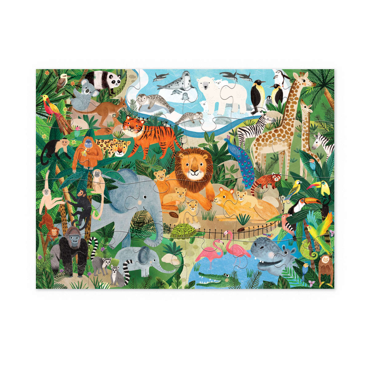 Crocodile Creek Zoo House Puzzle 24 pcs
