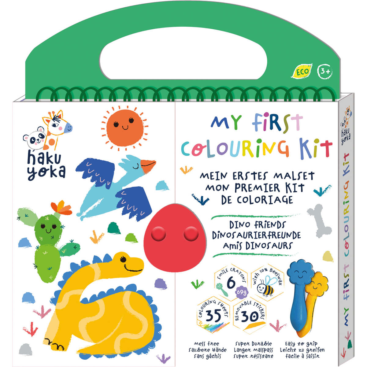 Dam Toys Haku Yoka My First Coloring Kit - Dino World