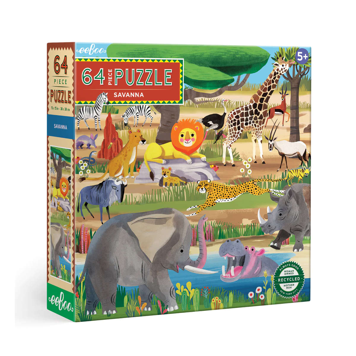 Eeboo Savanna 64 piece puzzle
