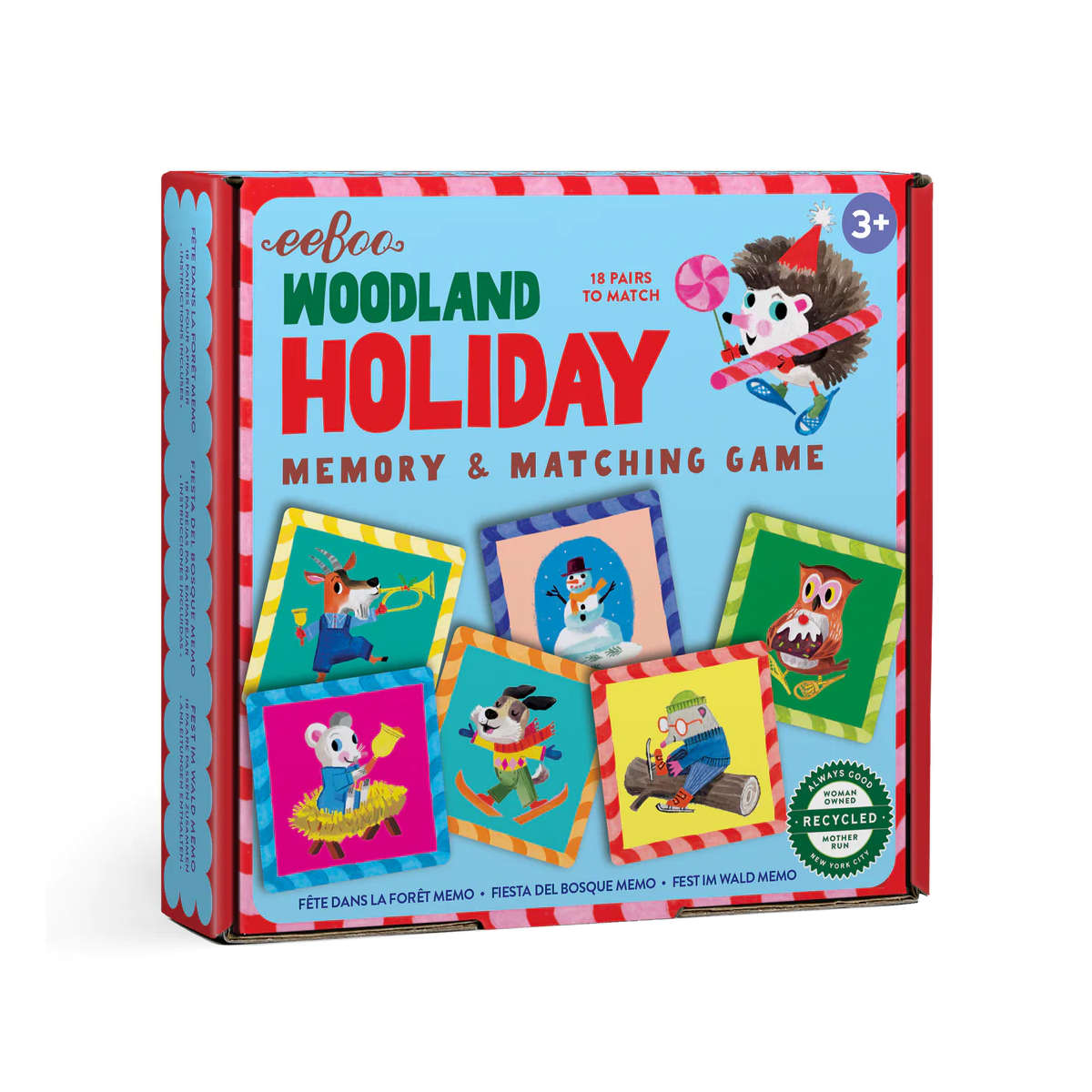 Eeboo Woodland Holiday Memory & Match Card Game
