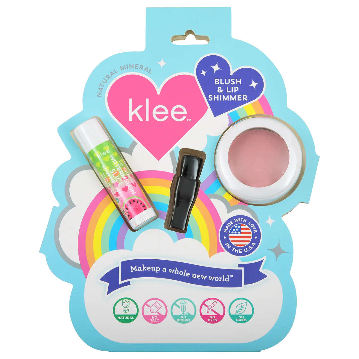 Klee Sugar Drop Glow Blush and Lip Shimmer Makeup Set