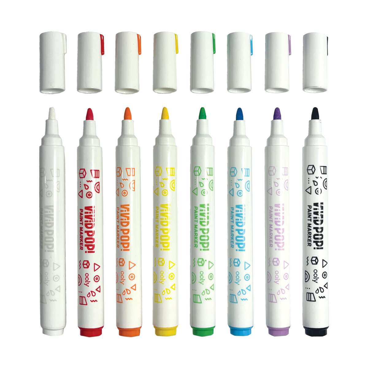 Ooly Vivid Pop water based paint markers - set of 8
