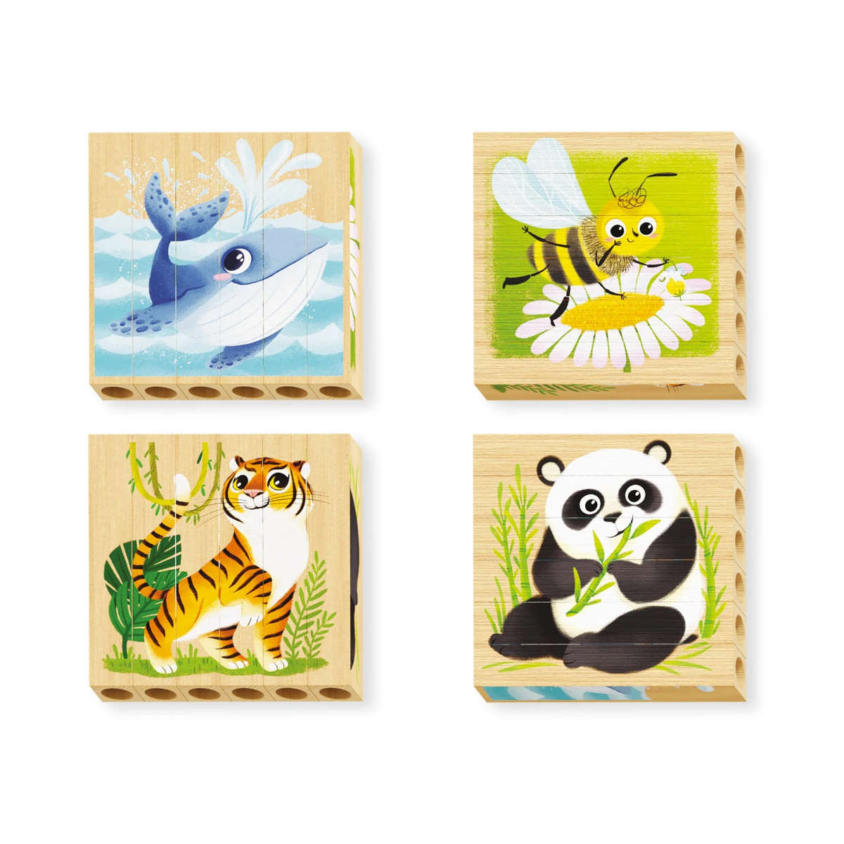 Quercetti Four Puzzles Endangered Animals