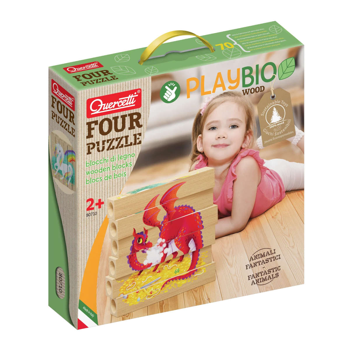 Quercetti Four Puzzles - Fantastic Animals