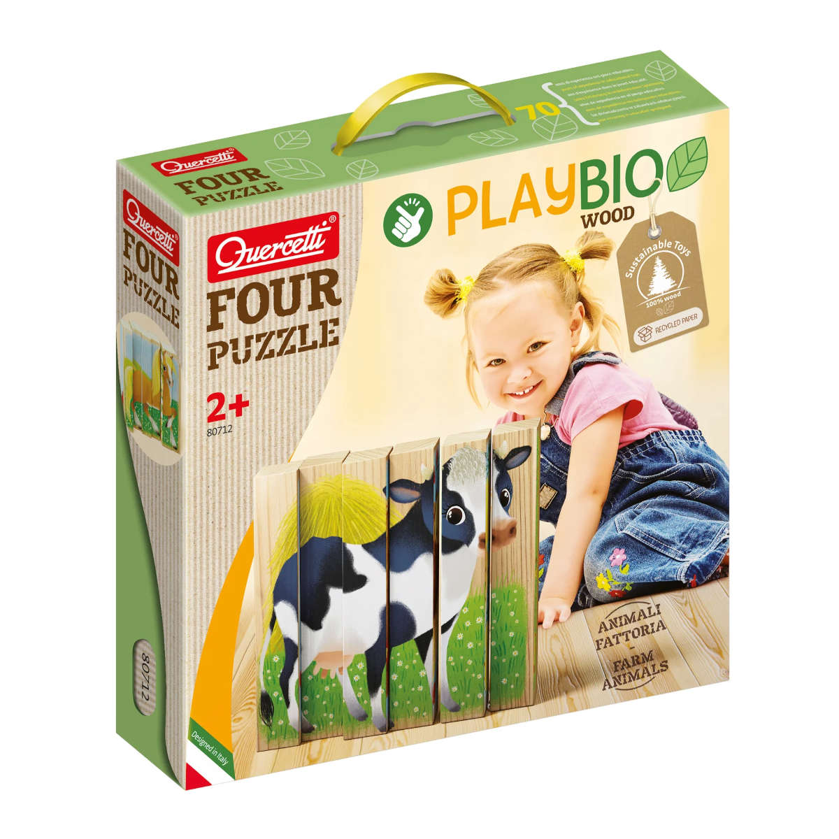Quercetti Four Puzzles Farm Animals
