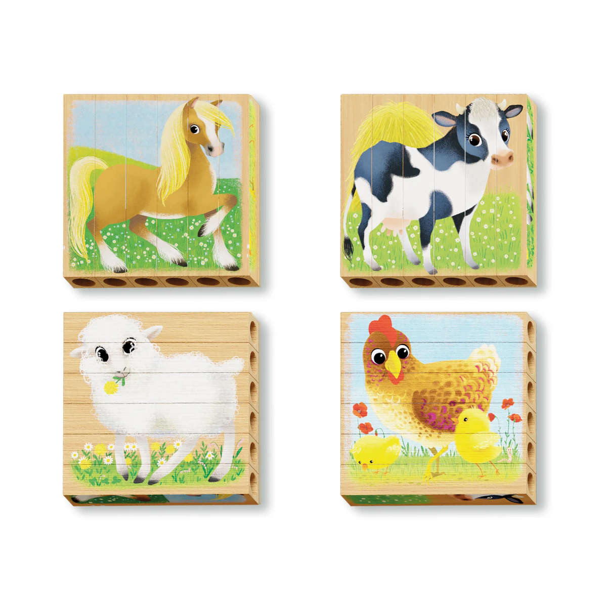 Quercetti Four Puzzles Farm Animals