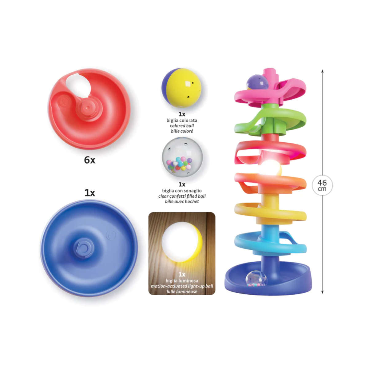 Quercetti Spiral Tower Brightball