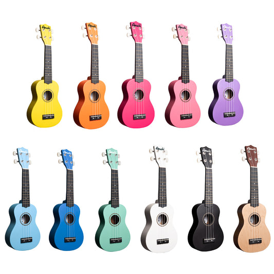 Amahi Soprano Solid Color Ukuleles