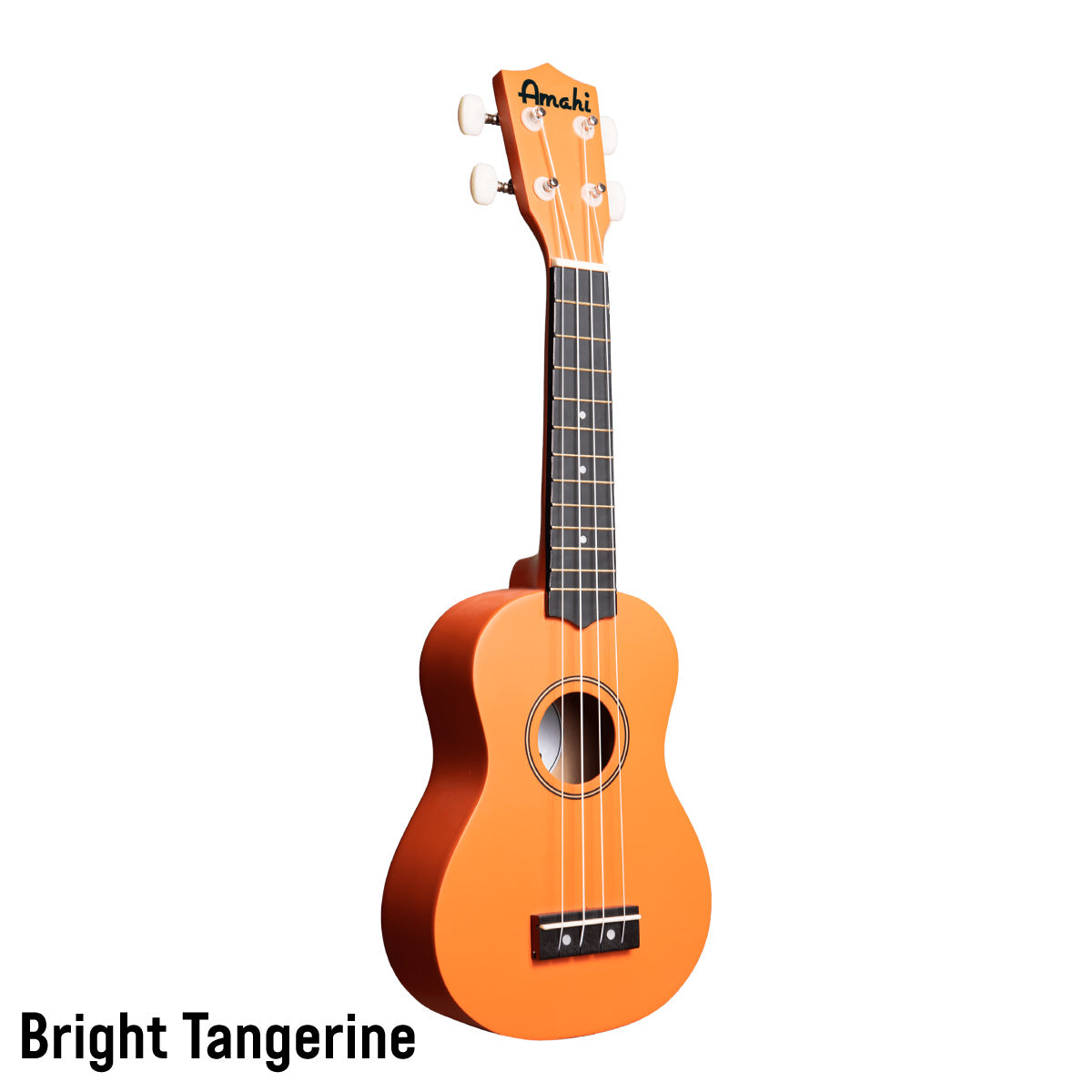 Bright Tangerine Amahi Soprano Solid Color Ukulele