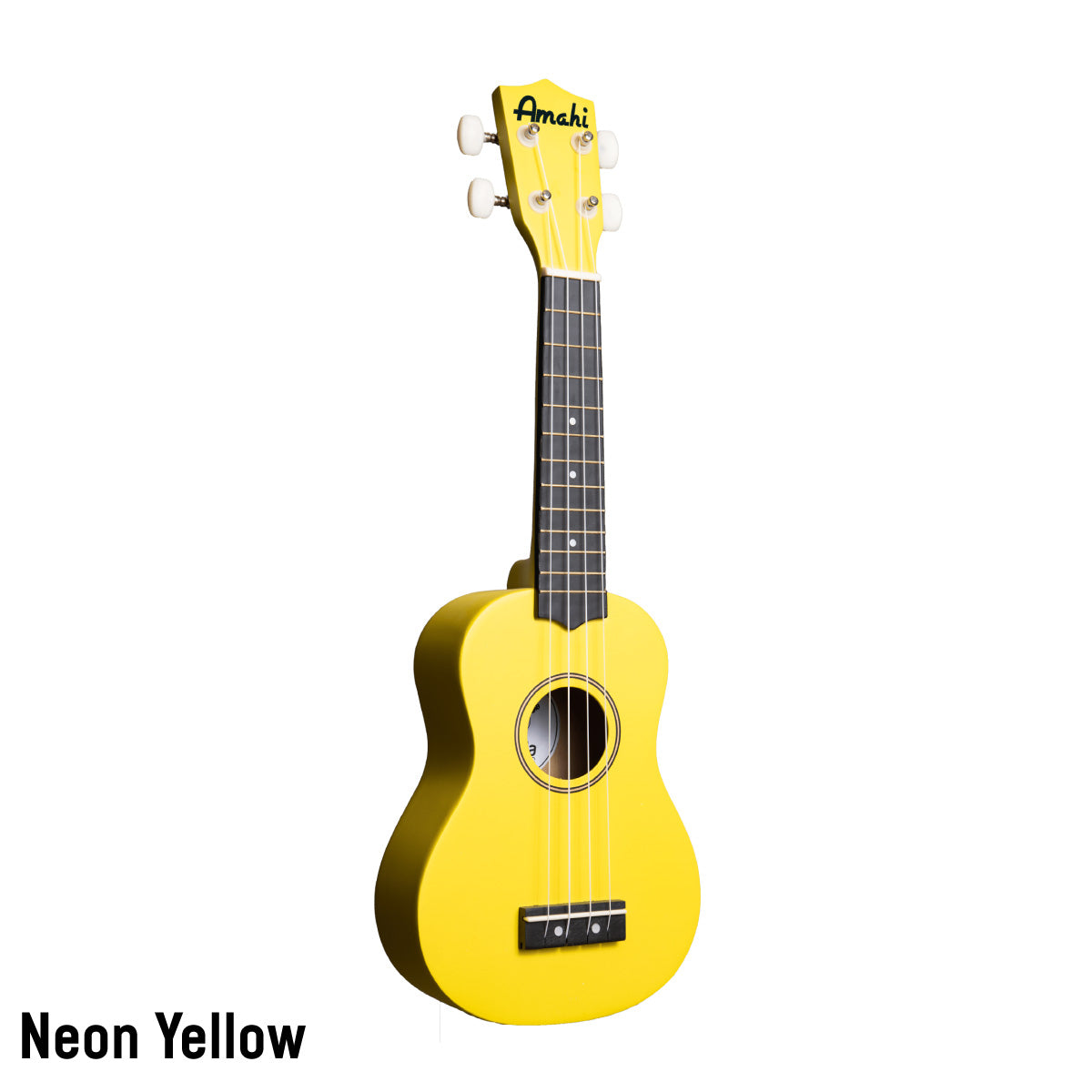 Neon Yellow Amahi Soprano Solid Color Ukulele