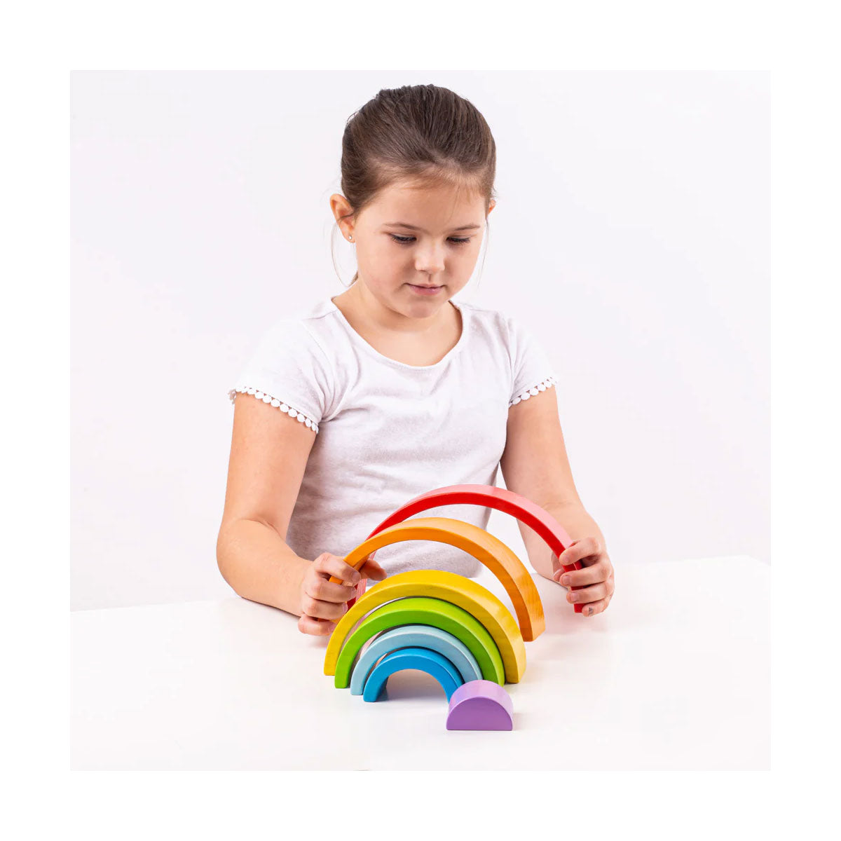 BigJigs Wooden Stacking Rainbow - Small