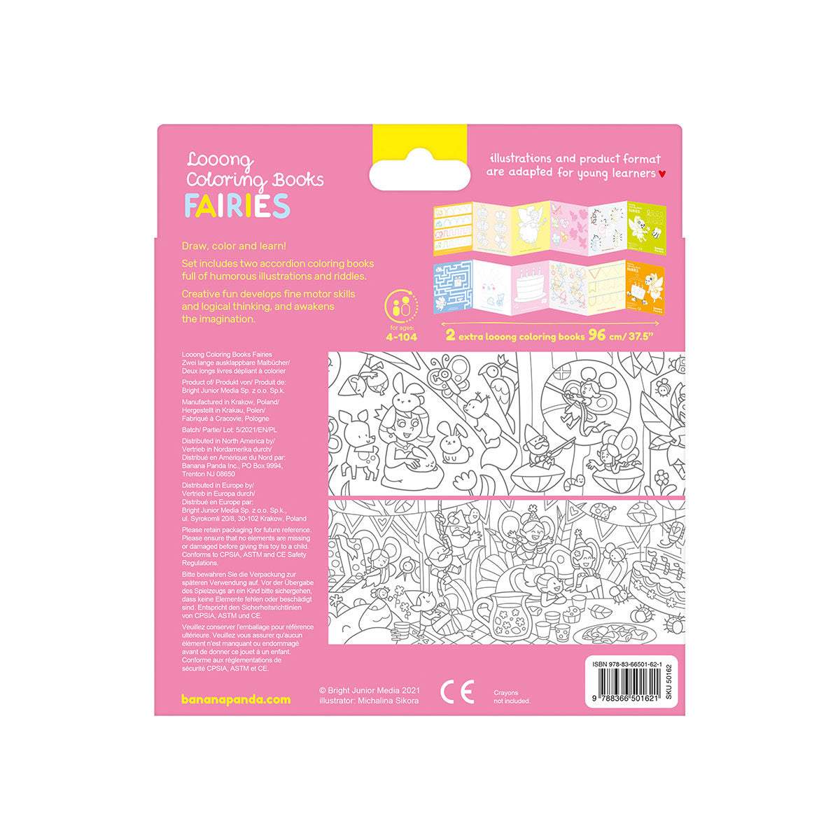 Banana Panda Looong Coloring Books -  Love Coloring Fairies