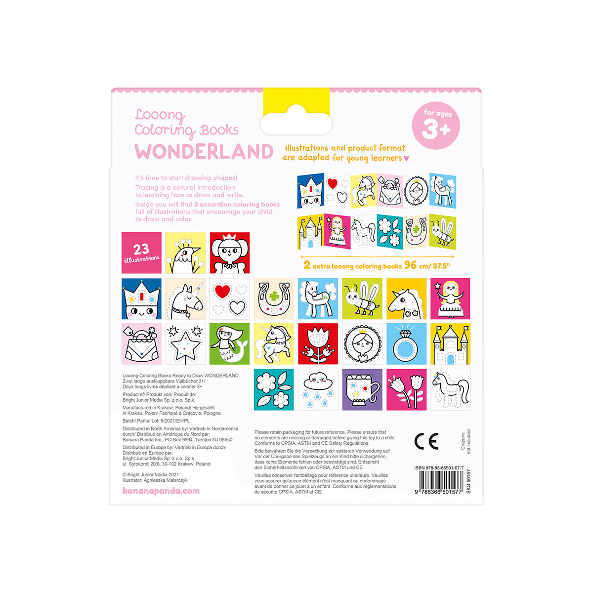 Banana Panda Looong Coloring Books - Ready to Draw Wonderland