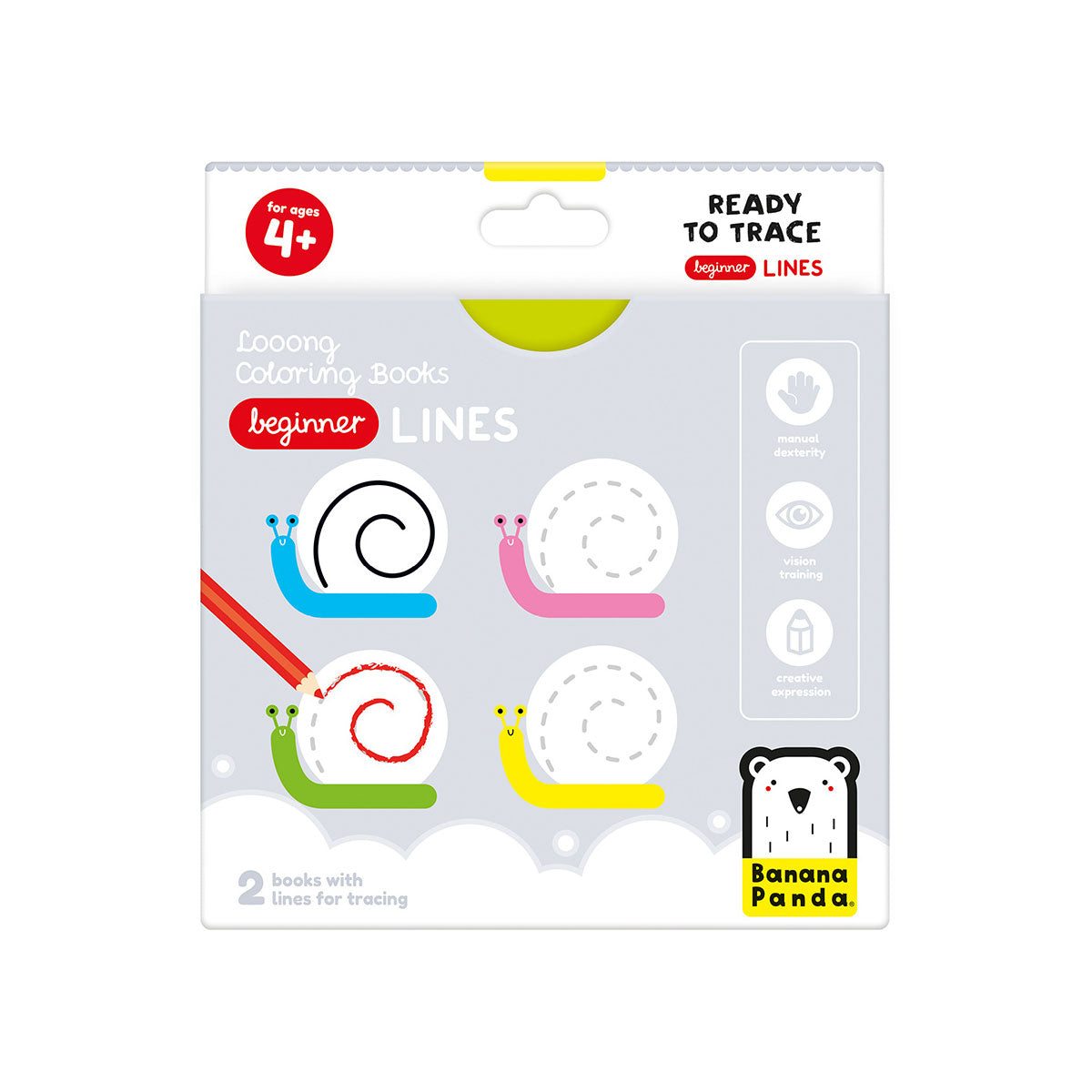 Banana Panda Looong Coloring Books - Ready to Trace Beginner Lines
