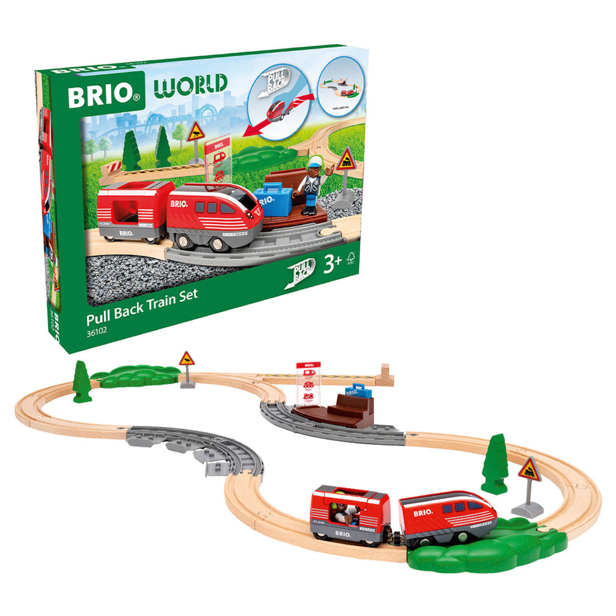 Brio Pull Back Train Set