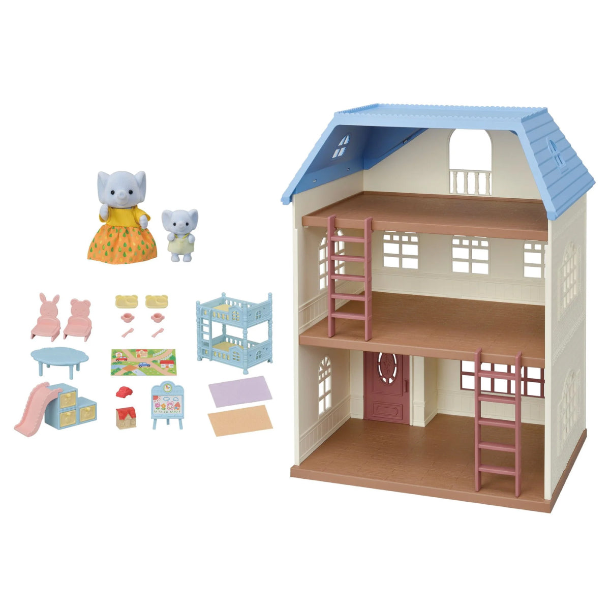 Calico Critters Sky Blue Terrace House Gift Set