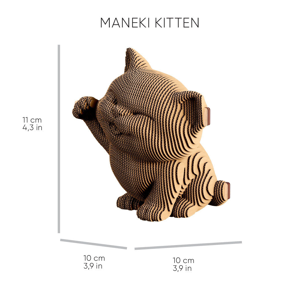 Cartonic 3D Cardboard Sculpture Trio - Kittens