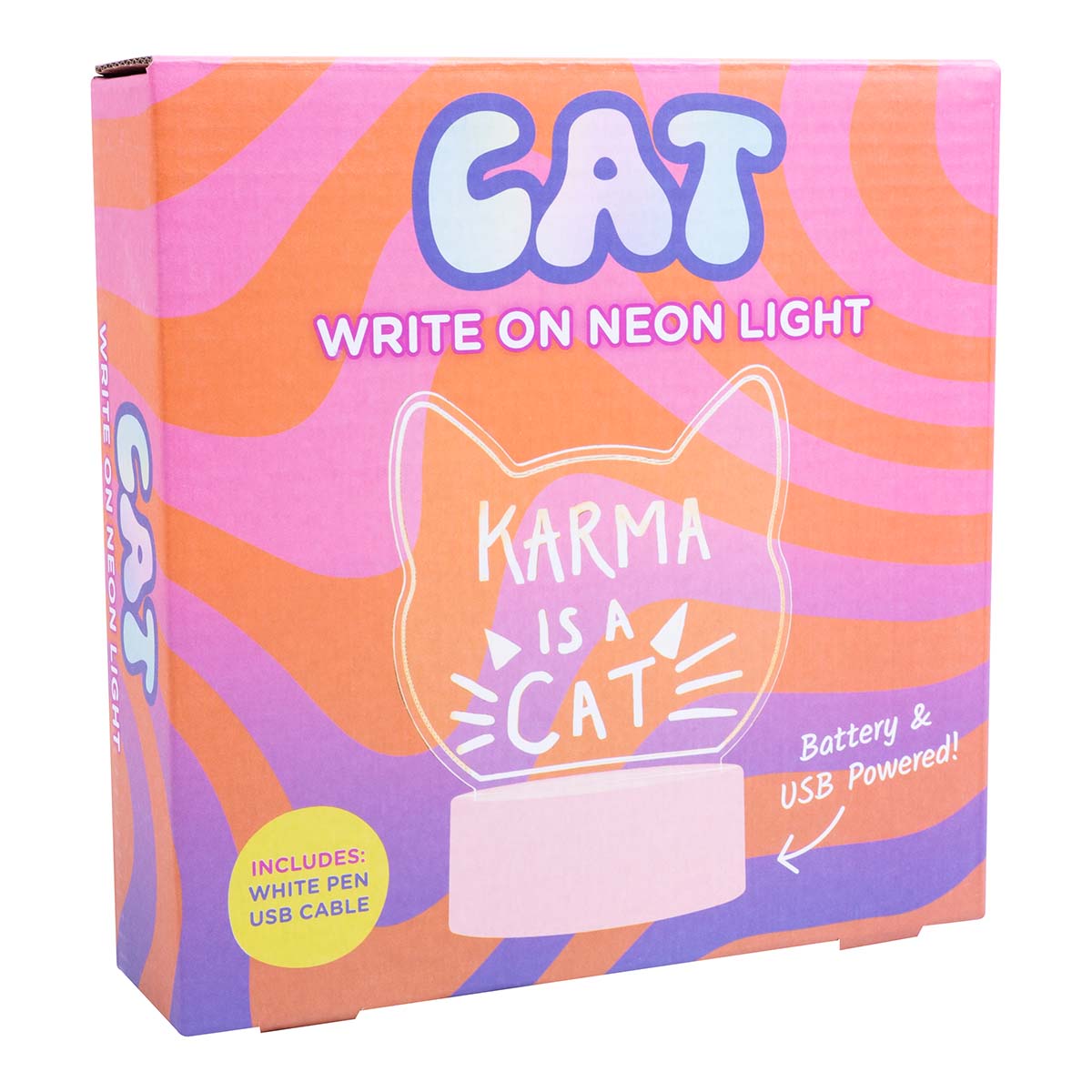 Cat Write-On Acrylic Light