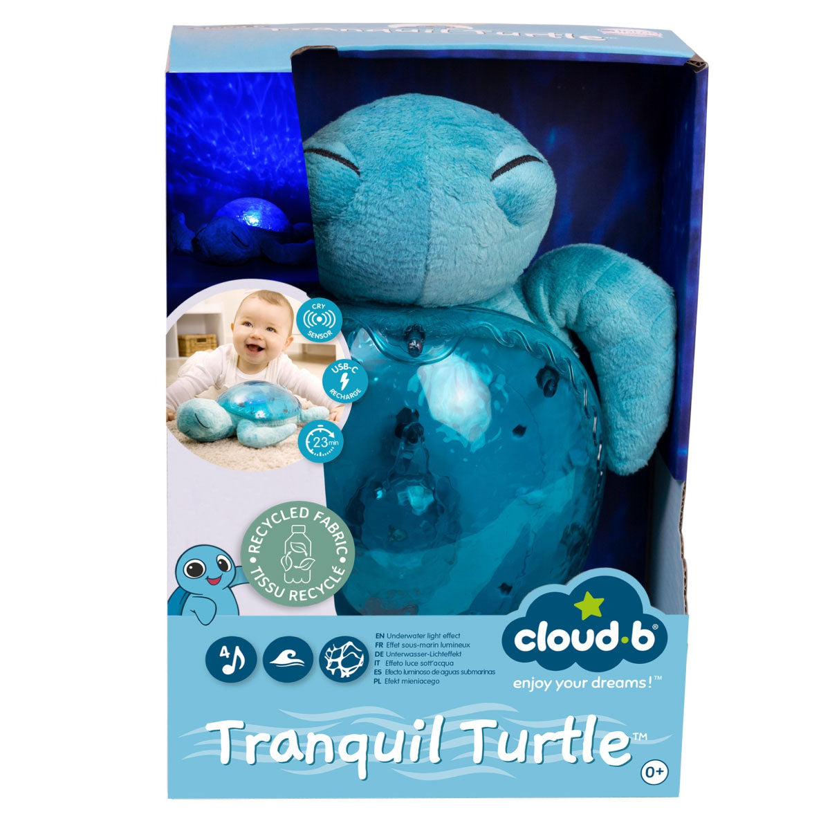 Cloud B Tranquil Turtle Rechargeable Pattern Projector - Aqua