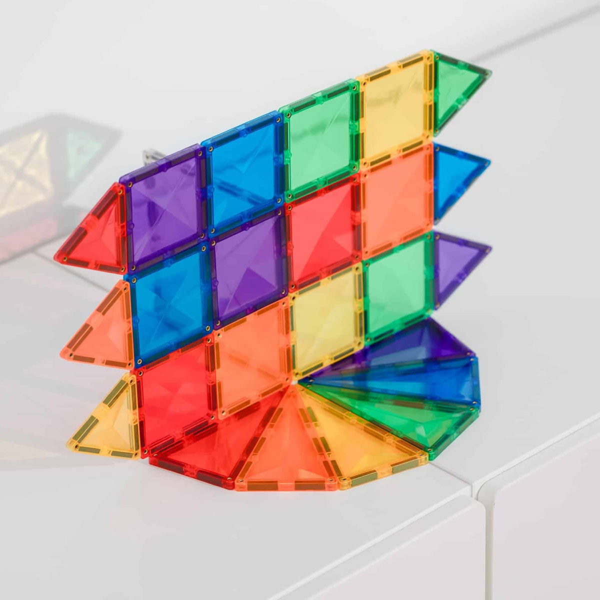 Connetix Rainbow Mini Pack - 24 Piece Set Colorful magnetic building blocks.