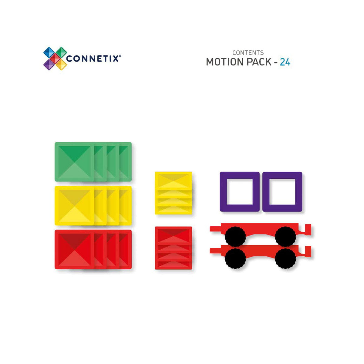 Connetix Rainbow Motion Pack - 24 Piece Set