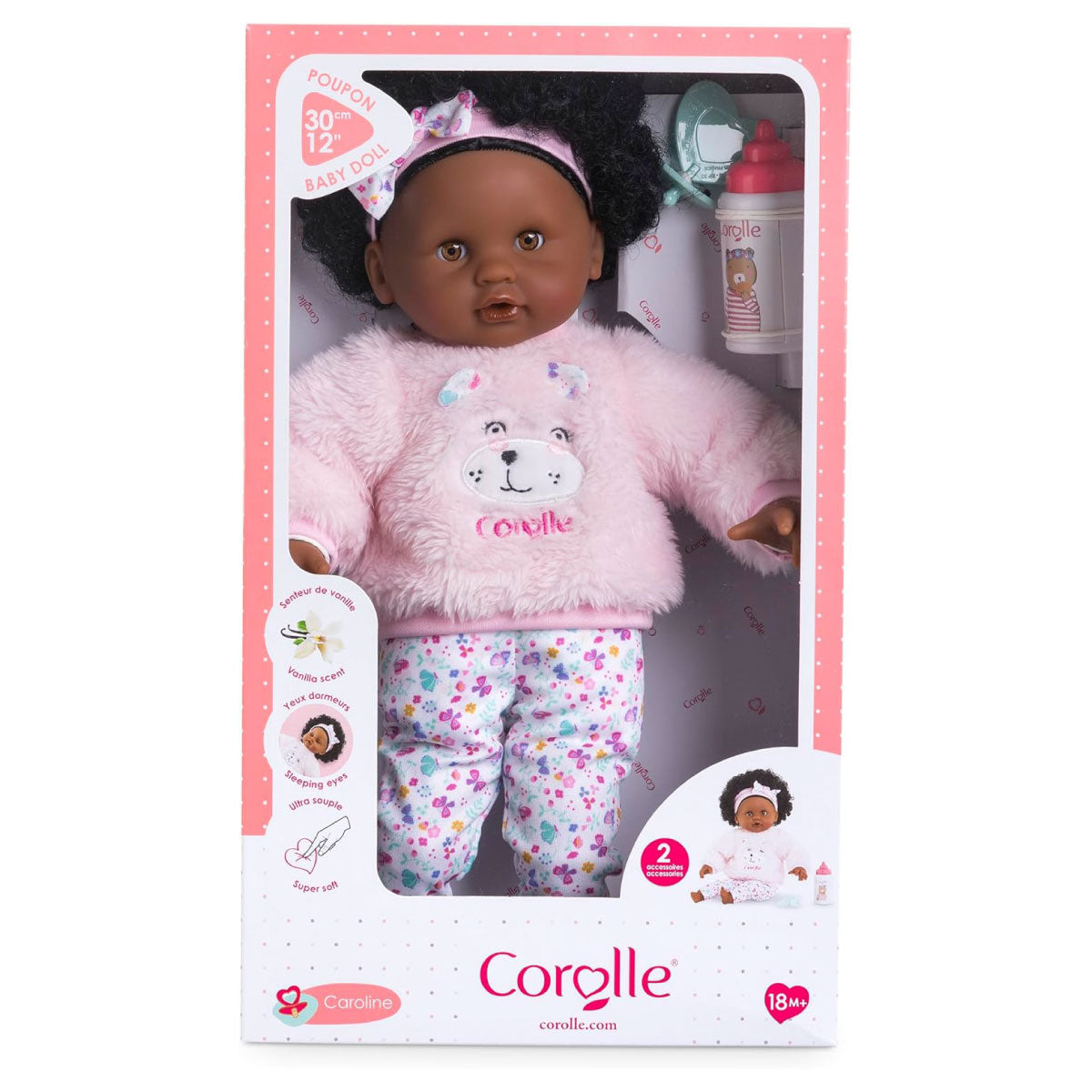 Corolle Bebe Calin Caroline 12” Doll with Accessories