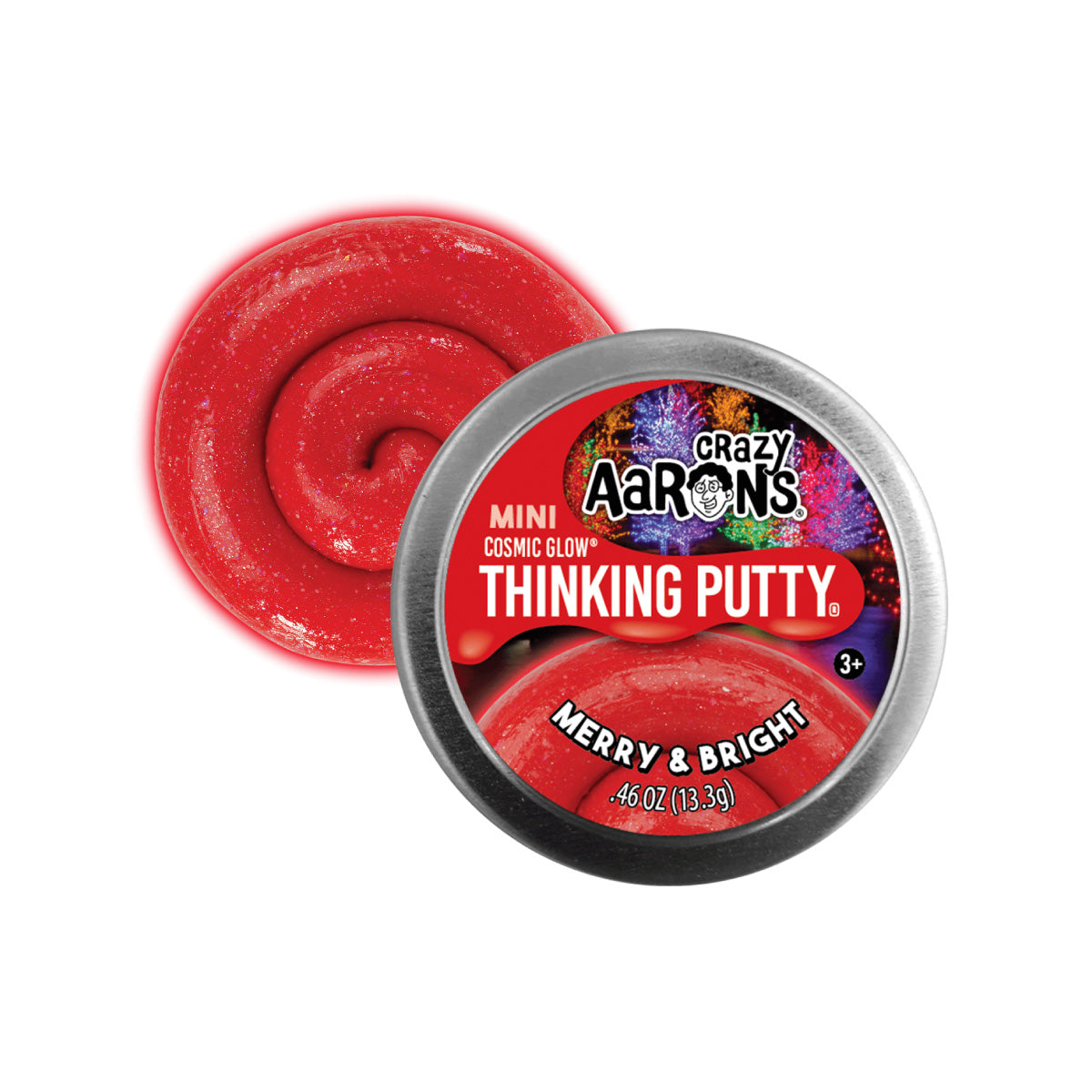 Crazy Aaron's Thinking Putty Merry & Bright Holiday Mini Tin