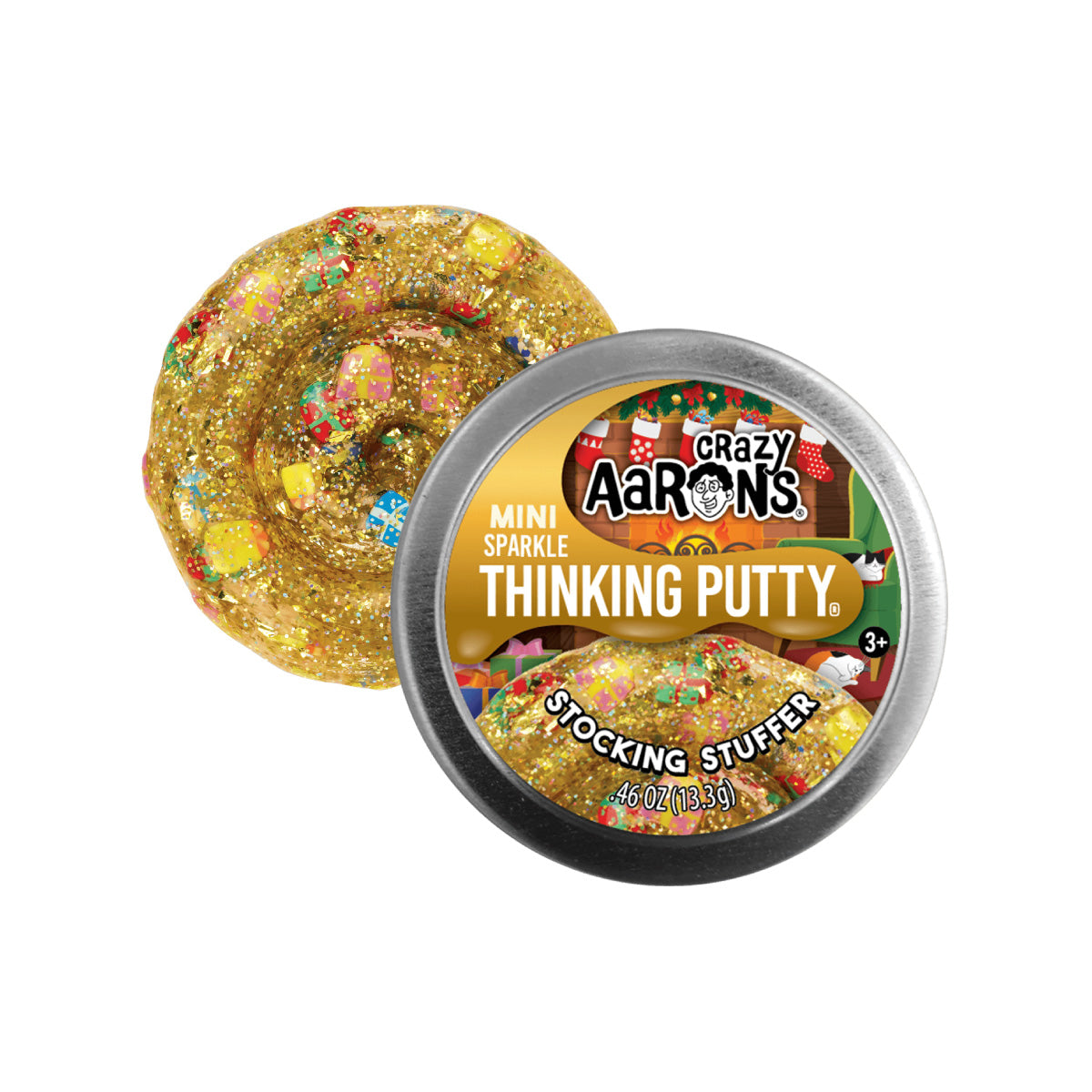 Crazy Aaron's Thinking Putty Stocking Stuffer Holiday Mini Tin