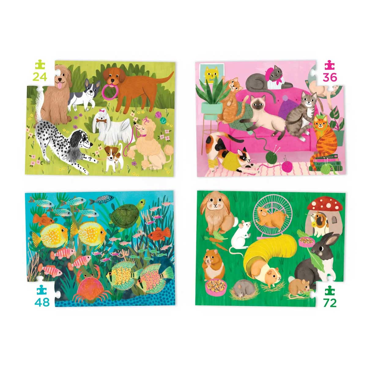 Crocodile Creak Four Puzzles to Grow On Playful Pets