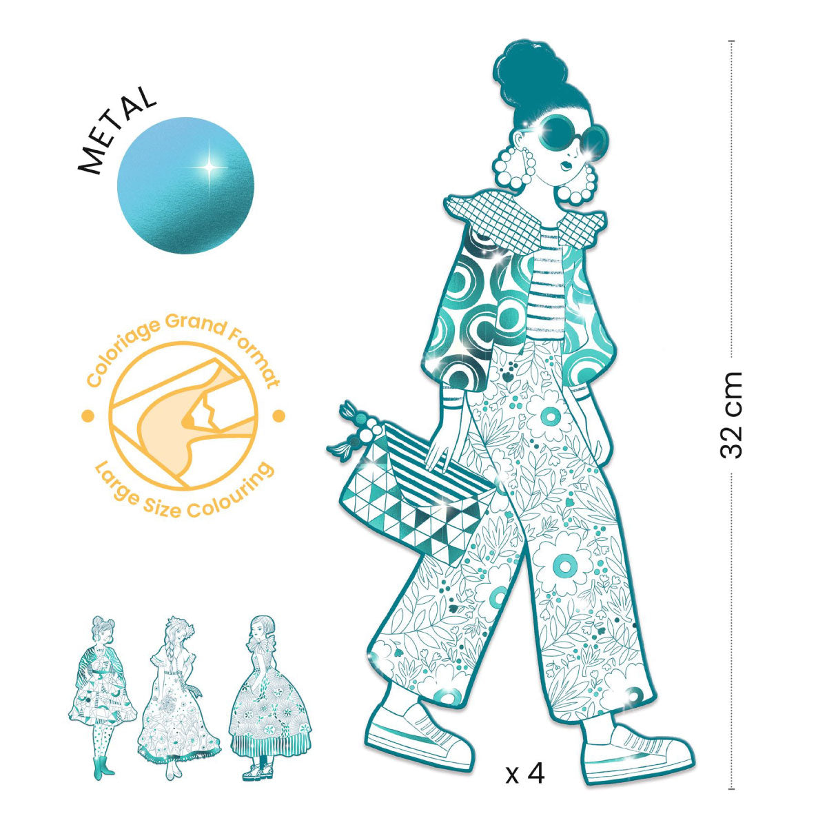 Djeco Les Demoiselles Fashion Coloring Dolls