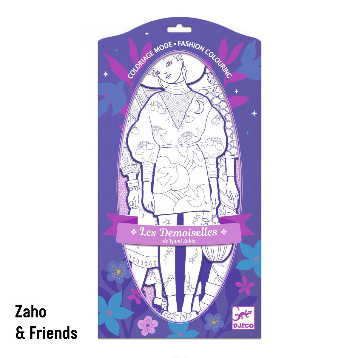 Djeco Les Demoiselles Zaho & Friends Fashion Coloring Dolls