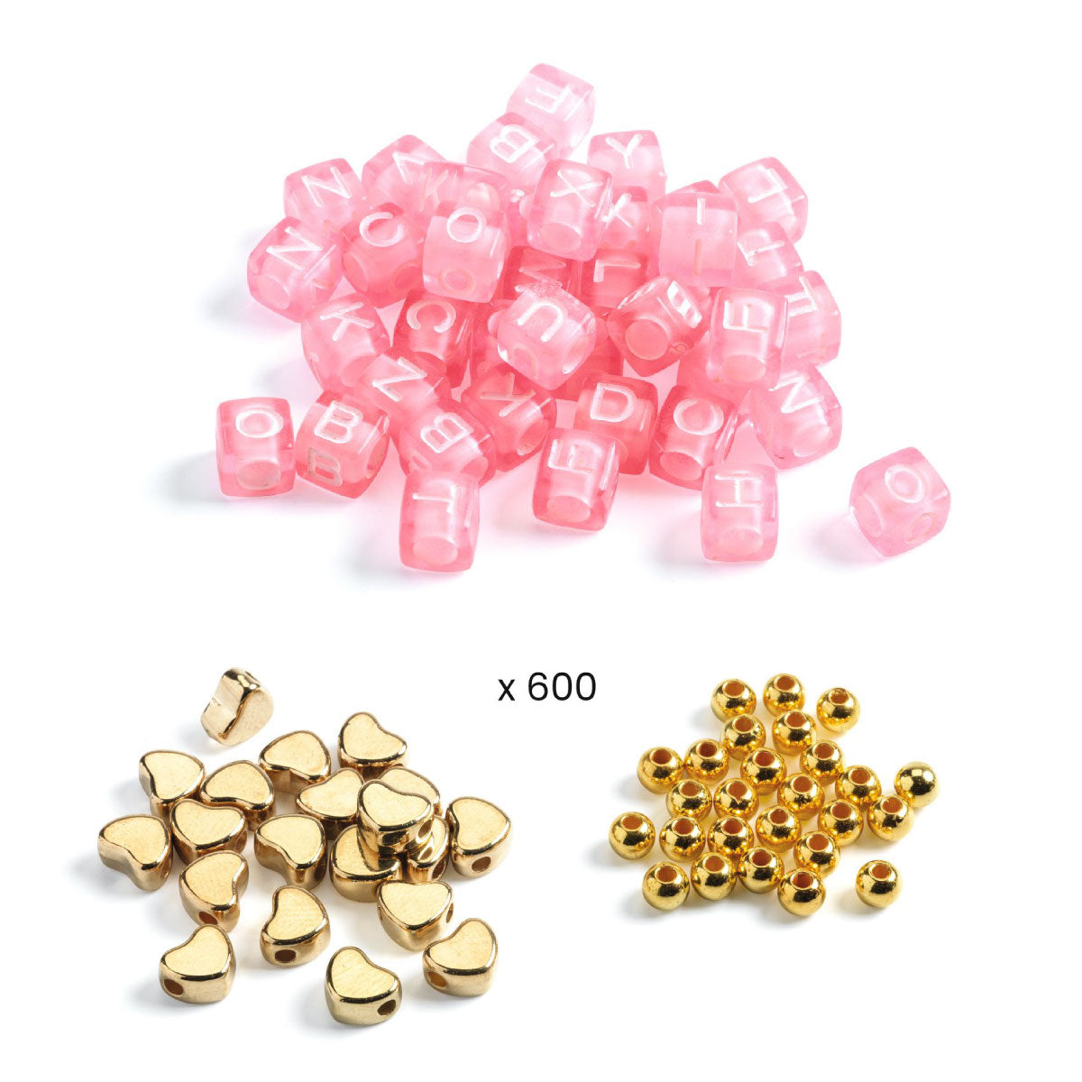 Djeco Oh Les Perles Alphabet Beads - Gold