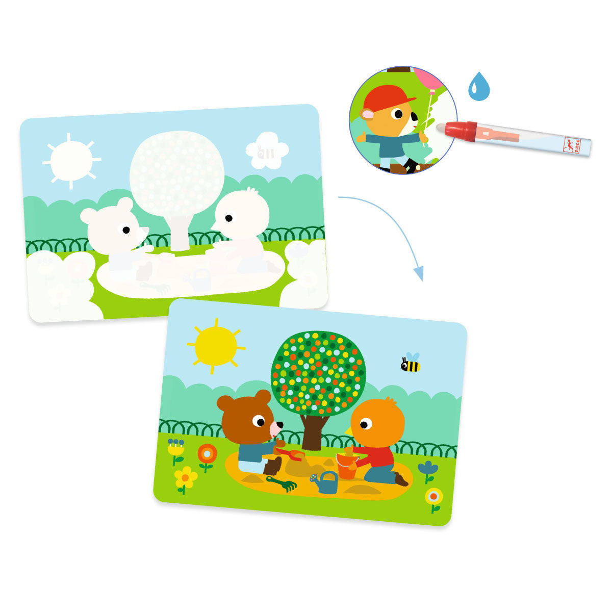 Djeco In the Park Magic Coloring Kit