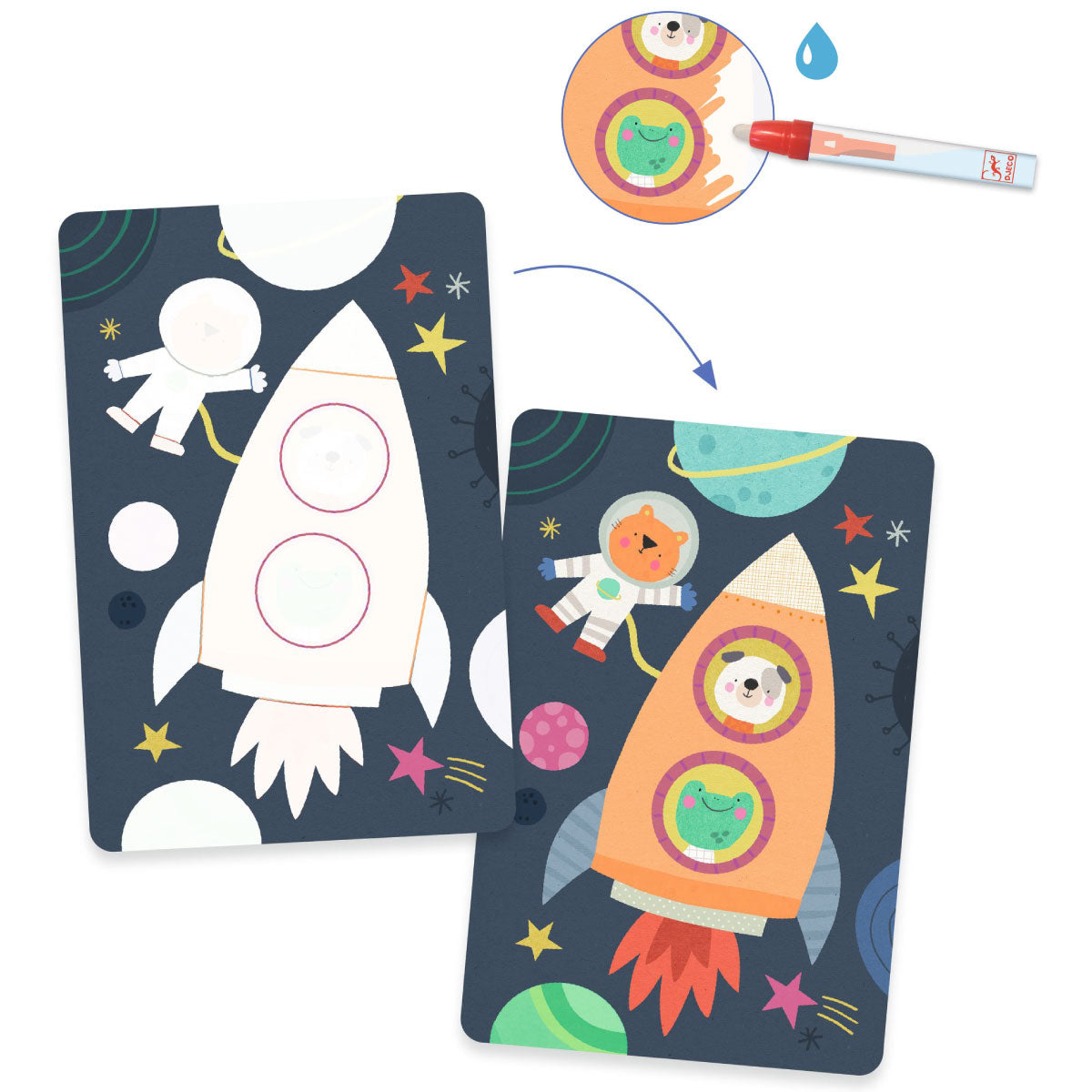 Djeco On the Road Magic Coloring Kit