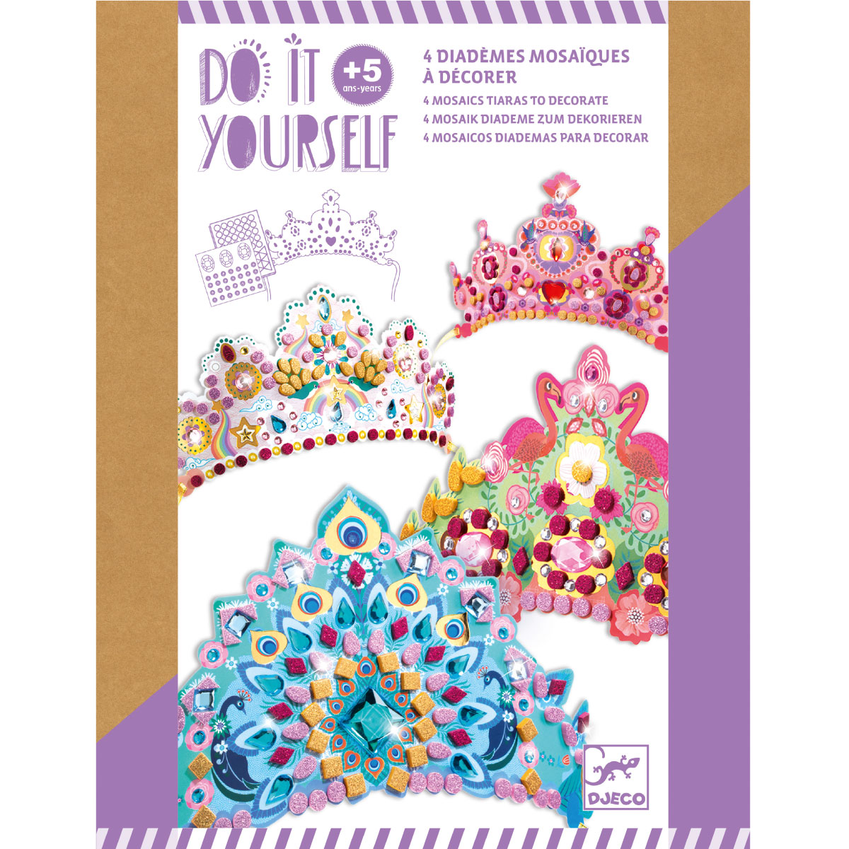 Djeco DIY Like a Princess Mosaic Tiaras
