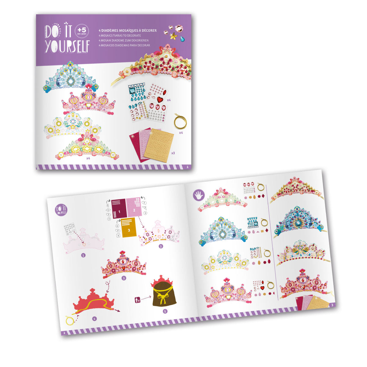 Djeco DIY Like a Princess Mosaic Tiaras