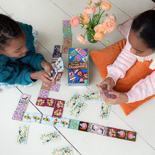 eeBoo Cottage Fairies Shiny Dominoes Game
