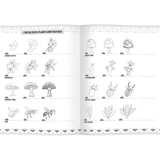 eeBoo Learn to Draw Dinosaurs Activity Book