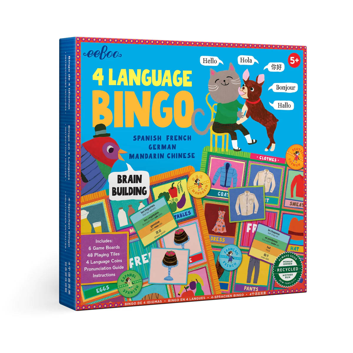 eeBoo Four Language Bingo