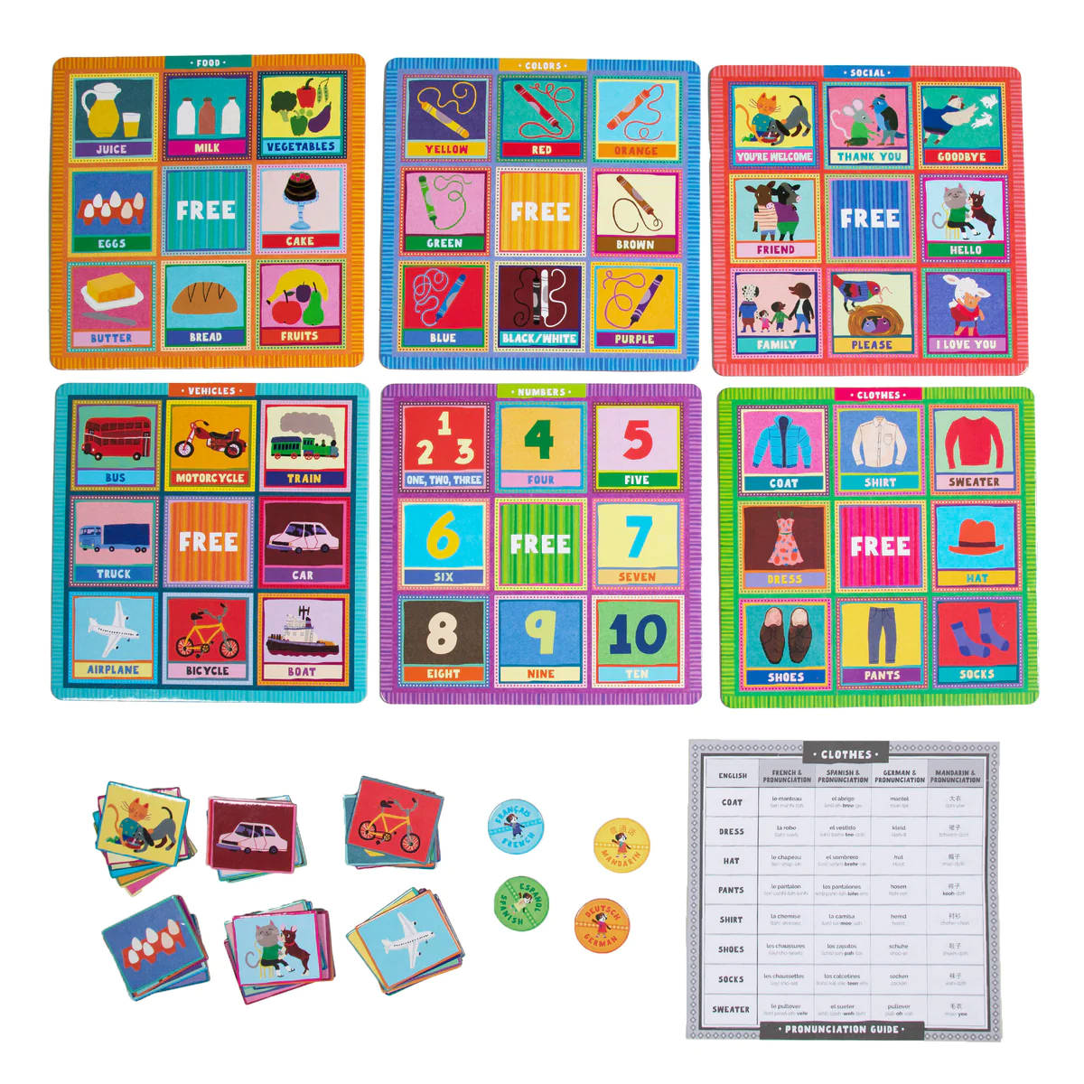 eeBoo Four Language Bingo