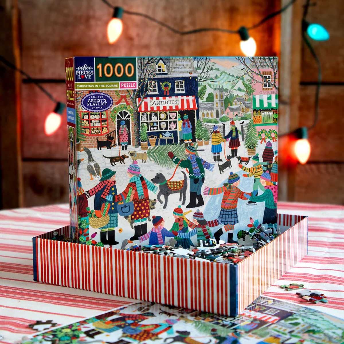 Christmas in the Square - 1000 Piece Puzzle, 23" × 23"