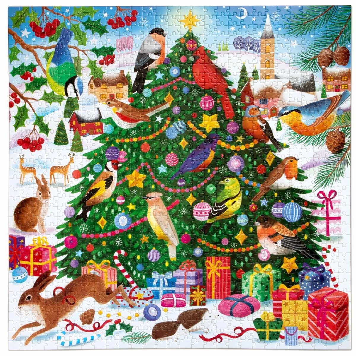EeBoo Christmas Songbirds 1000 Piece Puzzle
