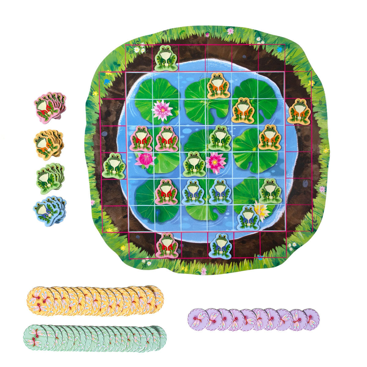 eeBoo Frog Hopkins Board Game contents