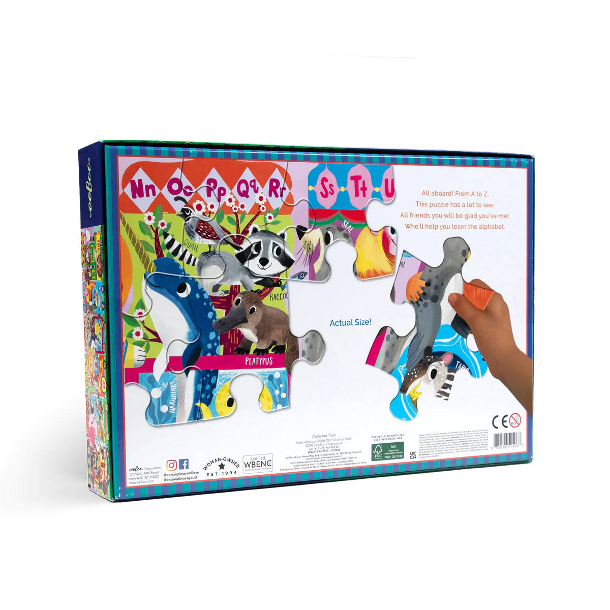 eeBoo Alphabet Train - 36 Piece Puzzle