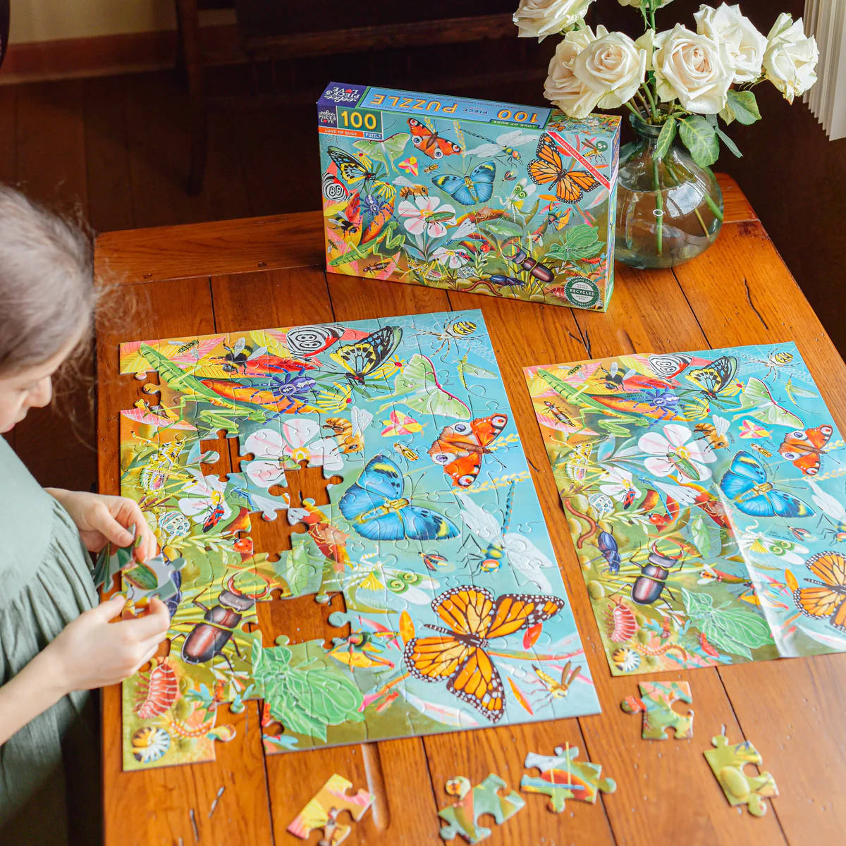 eeBoo Love of Bugs - 100 Piece Puzzle